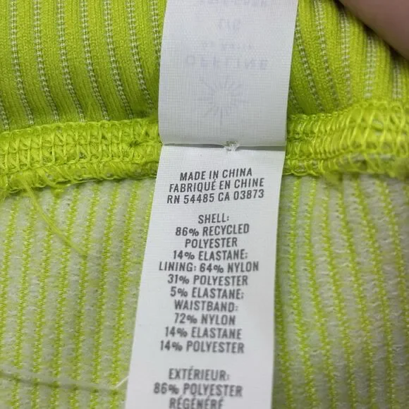 Aerie OFFLINE Tennis Skort Neon Green Ribbed Waist Athletic Skirt Size L  active - Picture 8 of 16